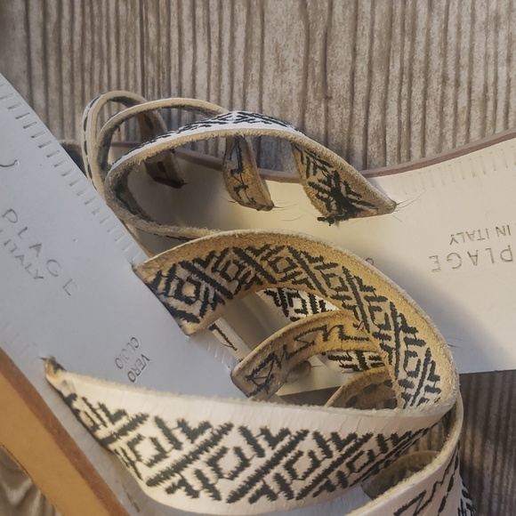 Joie la plage white and black embroidery multistrap slide flat sandals 39 - Picture 7 of 7